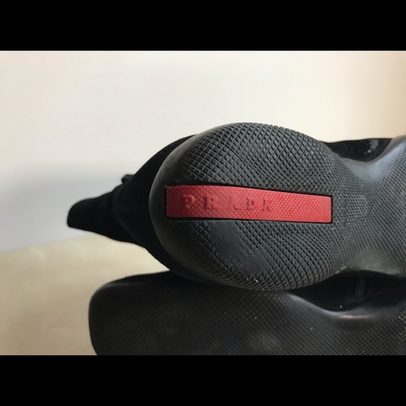 Suede Black Prada Ankle Boots - Picture 6 of 6